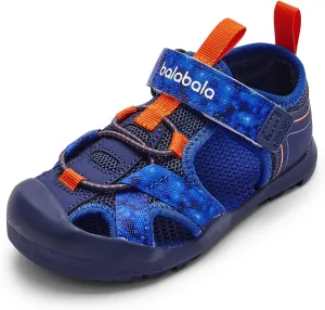 Balabala Boys Sandals Little Kids Closed Toe Summer Outdoor Athletic Sandals Non-slip and Lightweight