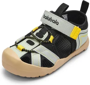 Balabala Boys Sandals Little Kids Closed Toe Summer Outdoor Athletic Sandals Non-slip and Lightweight
