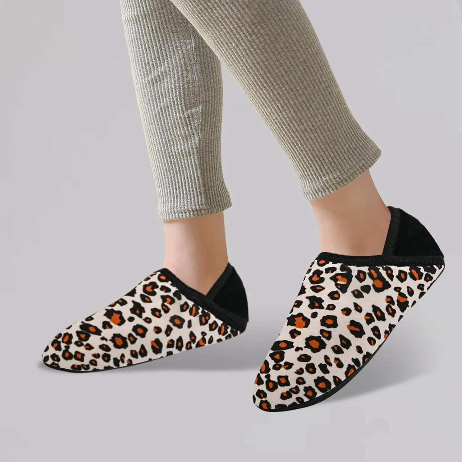 Ballet Comfortable Dressy Slip On Flat Indoor Cotton Bag Heels Socks Shoes Soft Soled Home Womens Pointed Toe Flats Knit