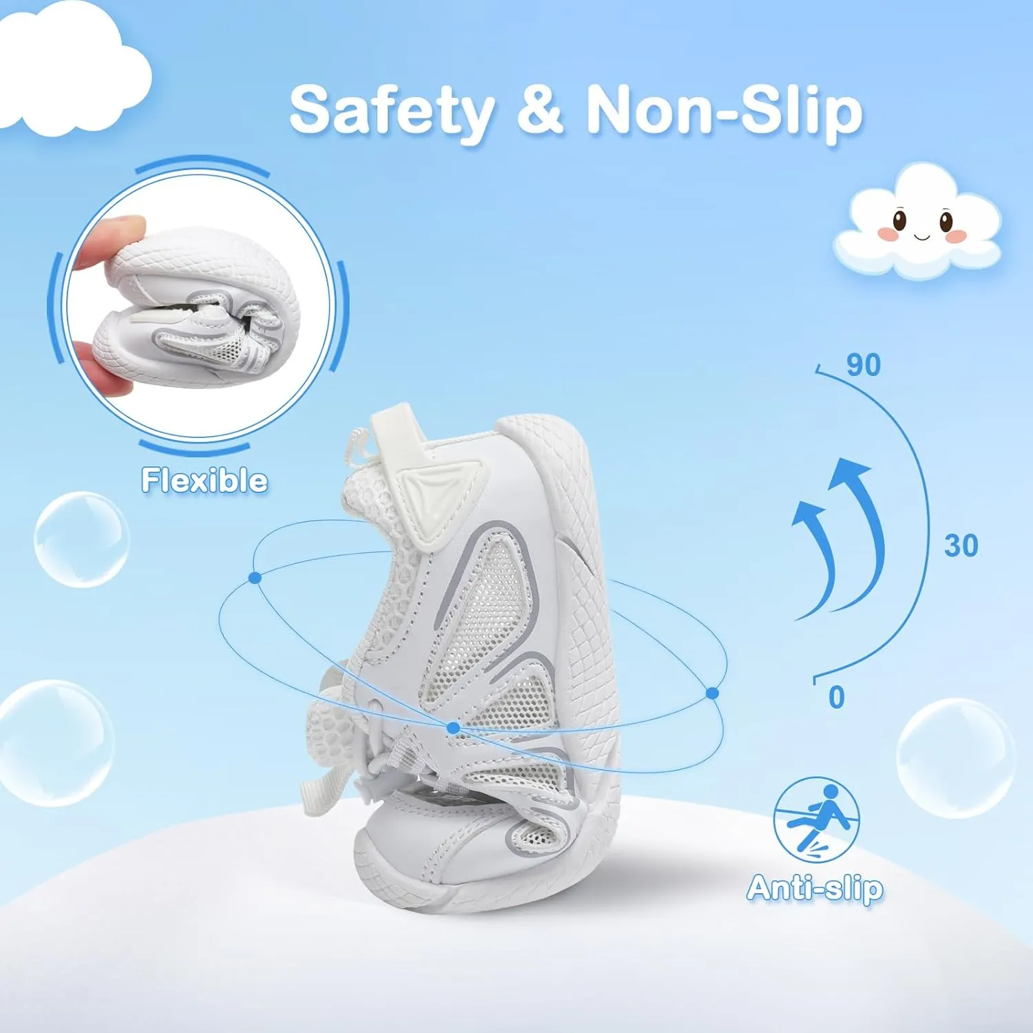 BARERUN Toddler Shoes Boy Girl Sneakers Lightweight Breathable Barefoot Running/Walking Shoes Toddler Tennis Shoes with Adjustable Tightness