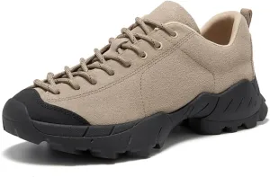 BEAU TODAY Hiking Shoes Women Lightweight,Hike Barefoot Sneakers Women,Wide Toe Box Non-Slip Outdoor Sneakers,Suede Walking Shoes for Trekking Trail Climbing