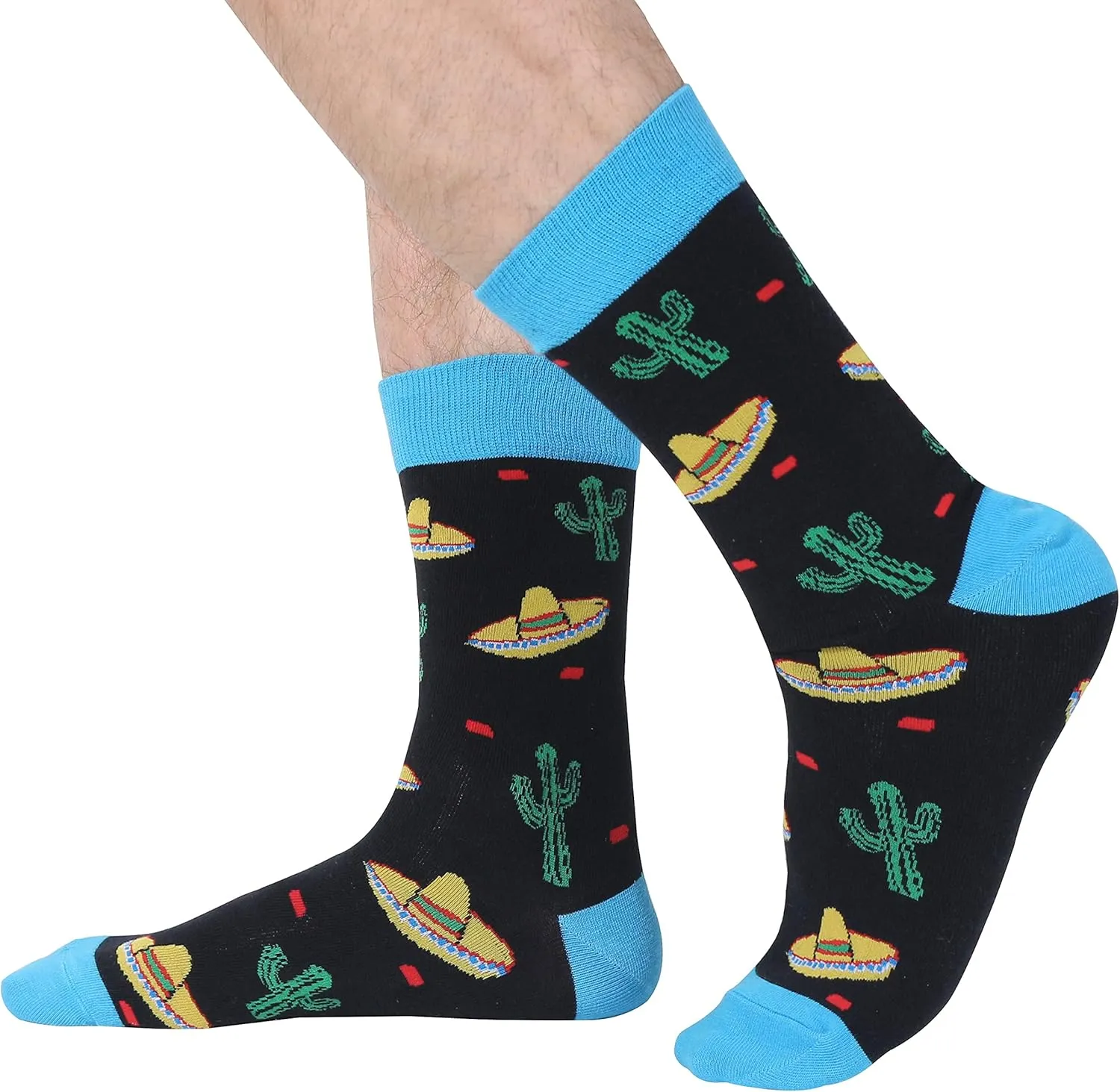Benefeet Sox Mens Funny Socks Boys Crazy Socks Cool Novelty Fun Animal Patterned Crew Socks Checked Design Basketball Socks