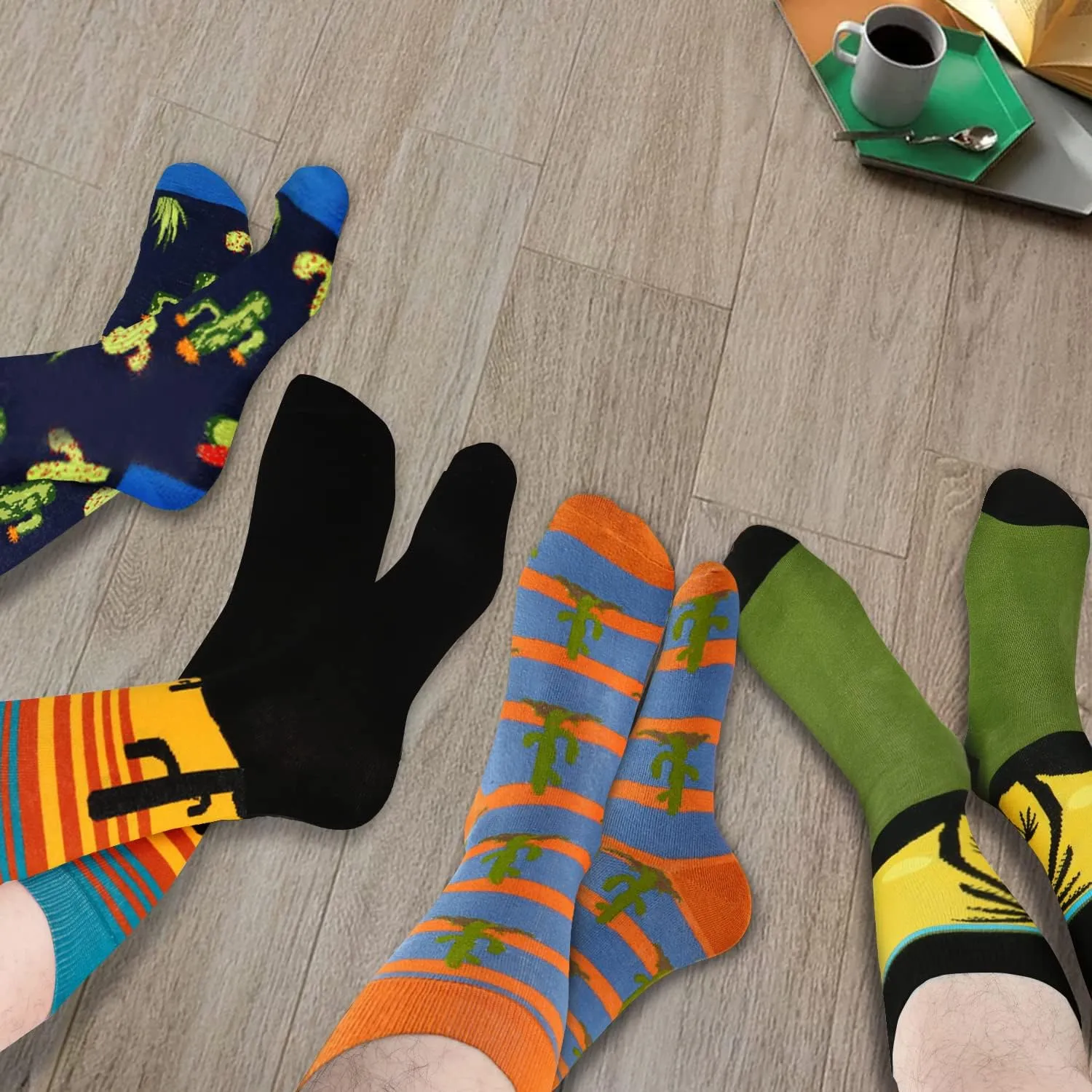 Benefeet Sox Mens Funny Socks Boys Crazy Socks Cool Novelty Fun Animal Patterned Crew Socks Checked Design Basketball Socks