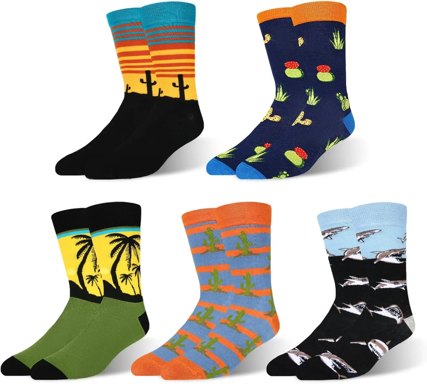 Benefeet Sox Mens Funny Socks Boys Crazy Socks Cool Novelty Fun Animal Patterned Crew Socks Checked Design Basketball Socks