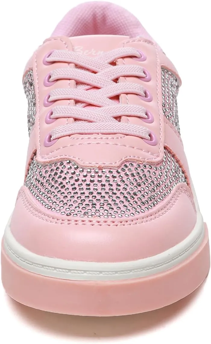 Bernal Girls & Boys Sparkle Glitter Sequin Sneakers Toddler/Little Kid/Big Kid Slip On School Low Top Walking Shoes Show Gift