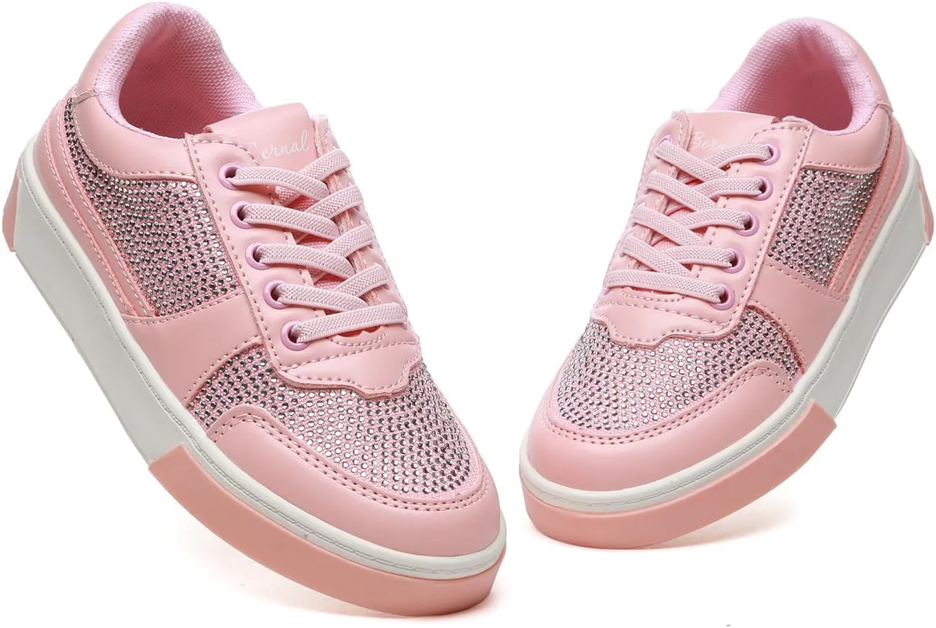 Bernal Girls & Boys Sparkle Glitter Sequin Sneakers Toddler/Little Kid/Big Kid Slip On School Low Top Walking Shoes Show Gift