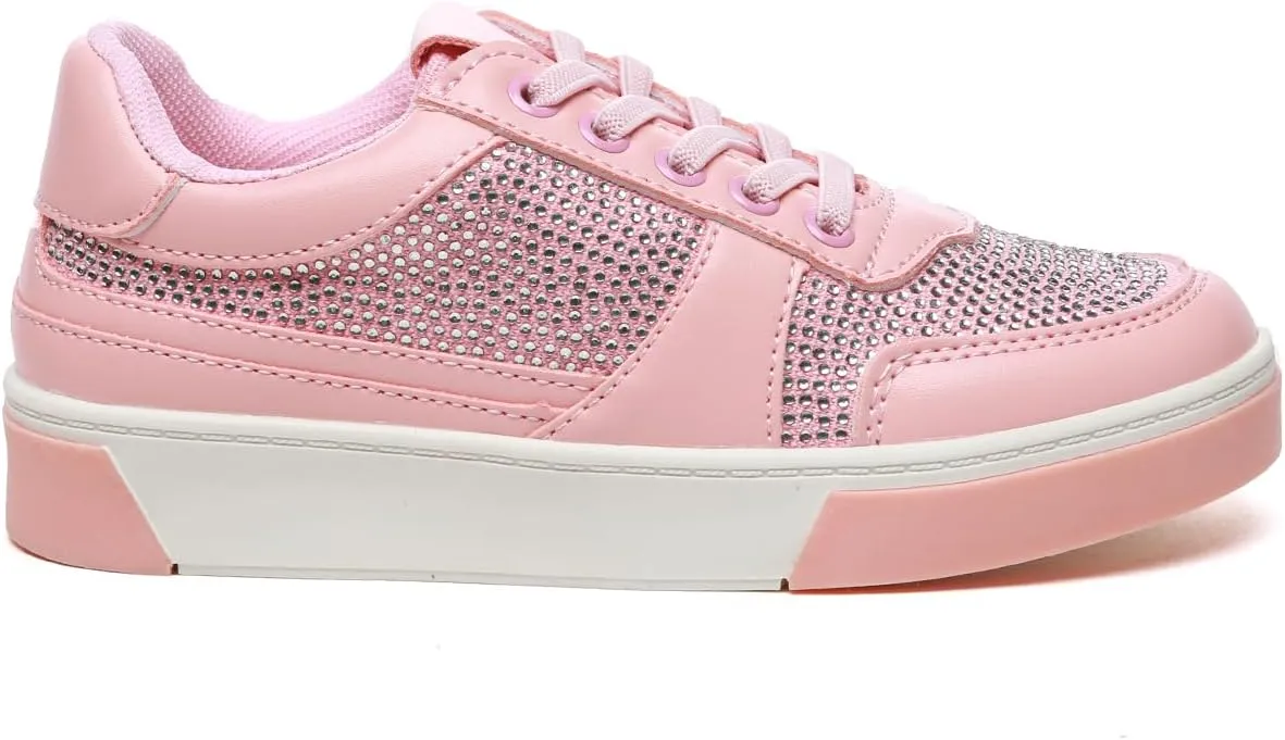Bernal Girls & Boys Sparkle Glitter Sequin Sneakers Toddler/Little Kid/Big Kid Slip On School Low Top Walking Shoes Show Gift