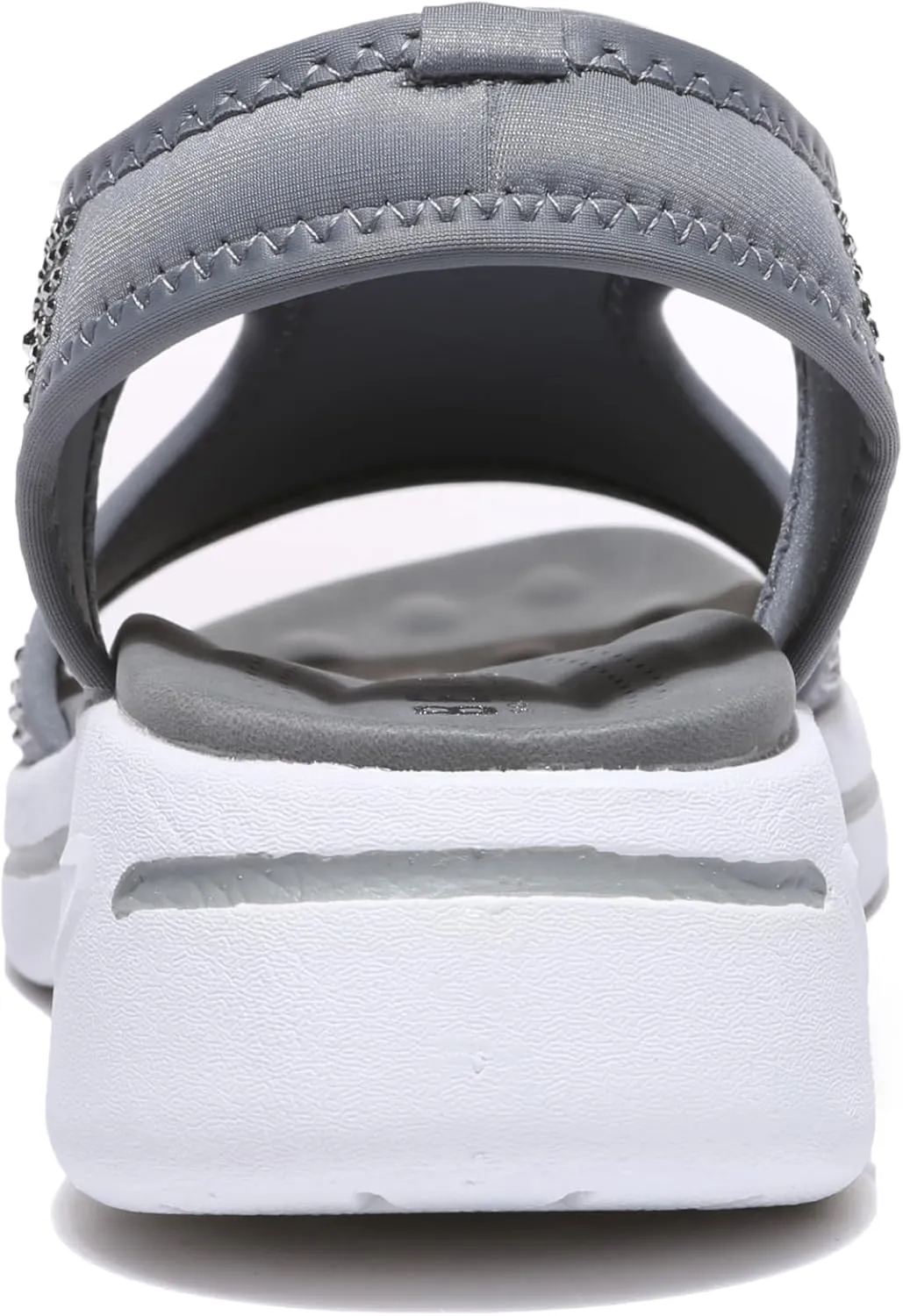 Bernal Women's Fashion Walking Sandals Comfortable Cushion Open-Toe Shoes Slip-On Platrorm Sandals with Diamonds