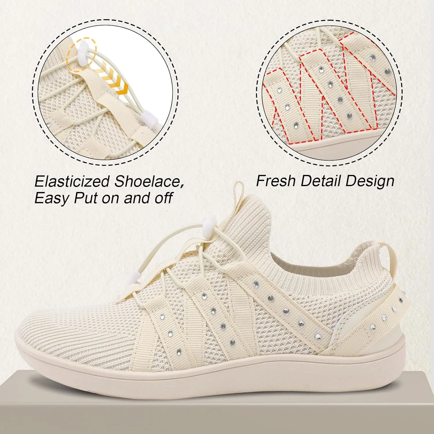Besroad Womens Slip On Walking Shoes Wide Toe Barefoot Shoes Minimalist Zero Drop Shoes Breathable Tennis Shoes Fashion Casual Sneakers