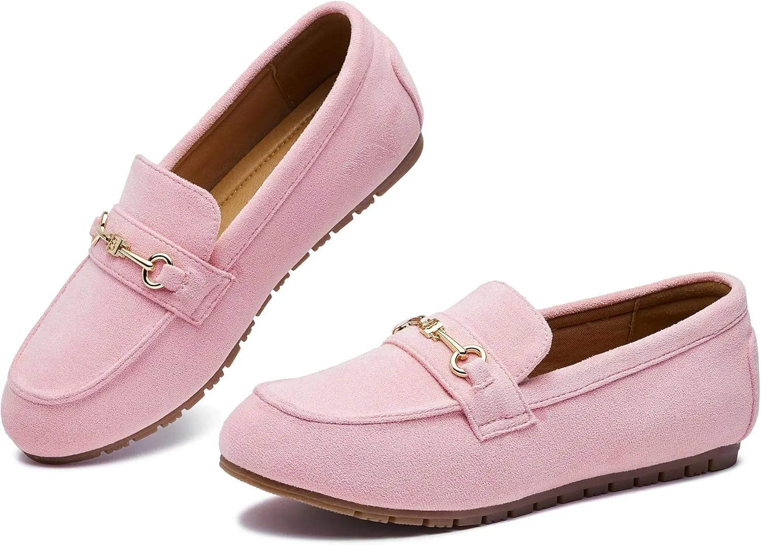 BGSTGUDS Women's Wide Loafers Shoes Cute Dressy Shoes Ladies Comfort Flats Slip Ons Work Shoes