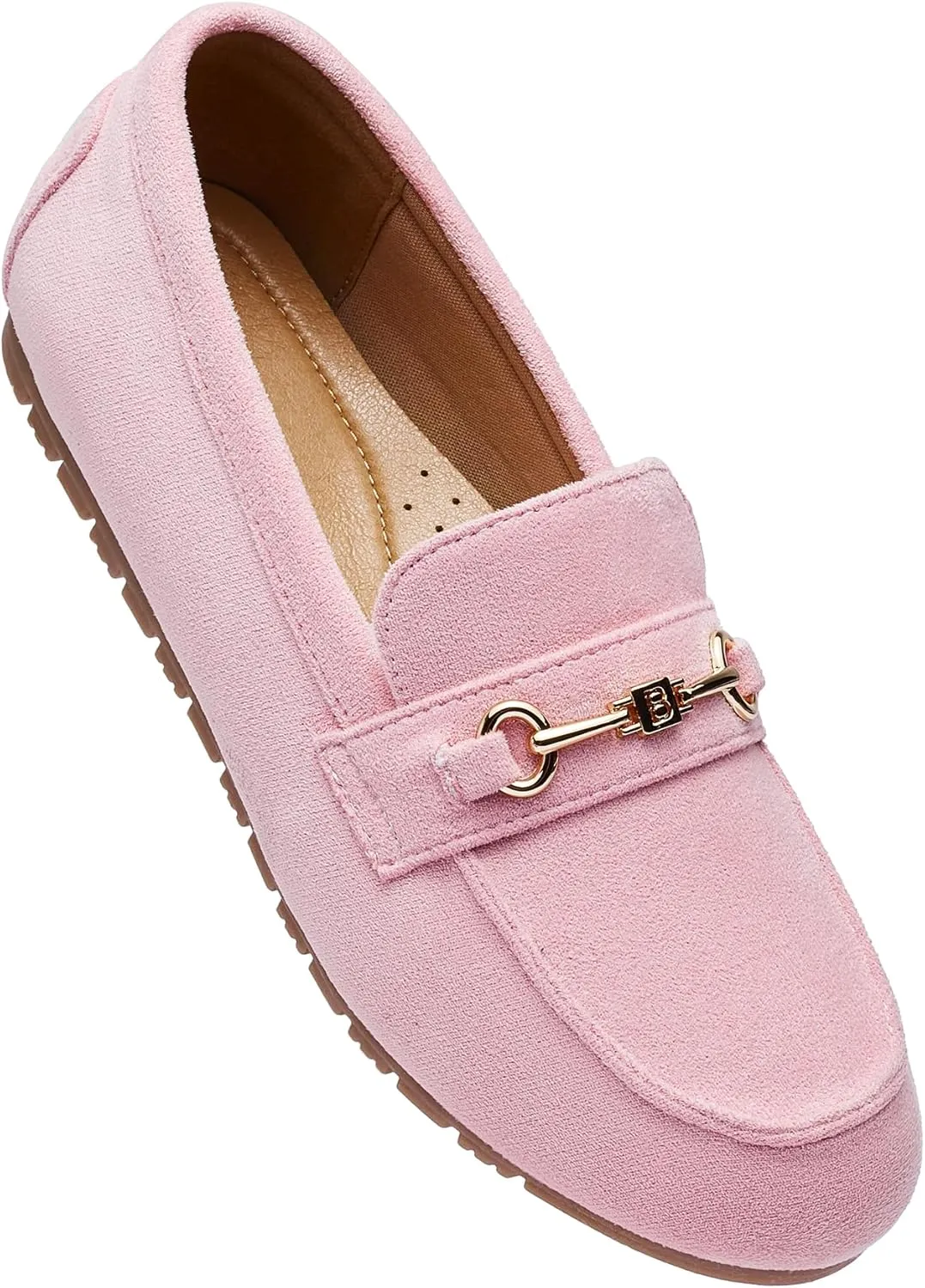 BGSTGUDS Women's Wide Loafers Shoes Cute Dressy Shoes Ladies Comfort Flats Slip Ons Work Shoes