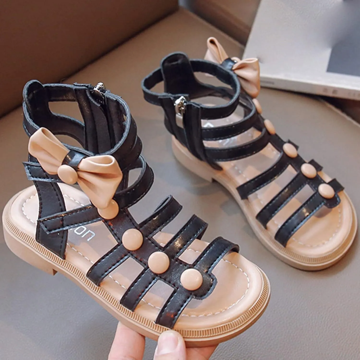 Big Girls Dress Shoes Flat Sandals Roman Sandals Big Children Summer Shoes Toddler Slippers