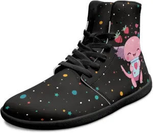 Binienty Men's Wide Barefoot Shoes High Top Minimalist Sneakers Anti Skid Zero Drop Sport Shoes US 6-14