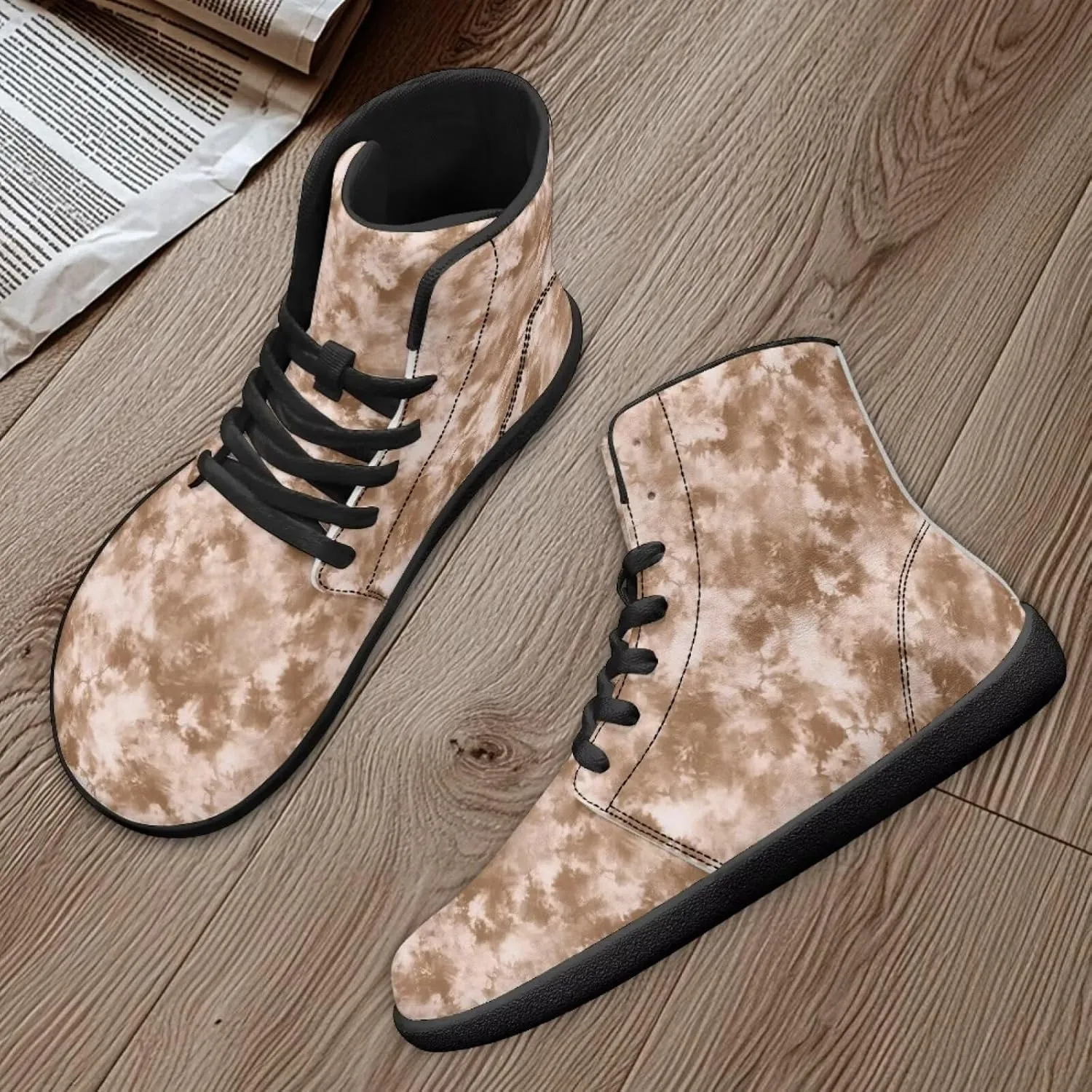 Binienty Women Men High Top Minimalist Barefoot Shoes Zero Drop Sole Outdoor Ankle Boot Shoes