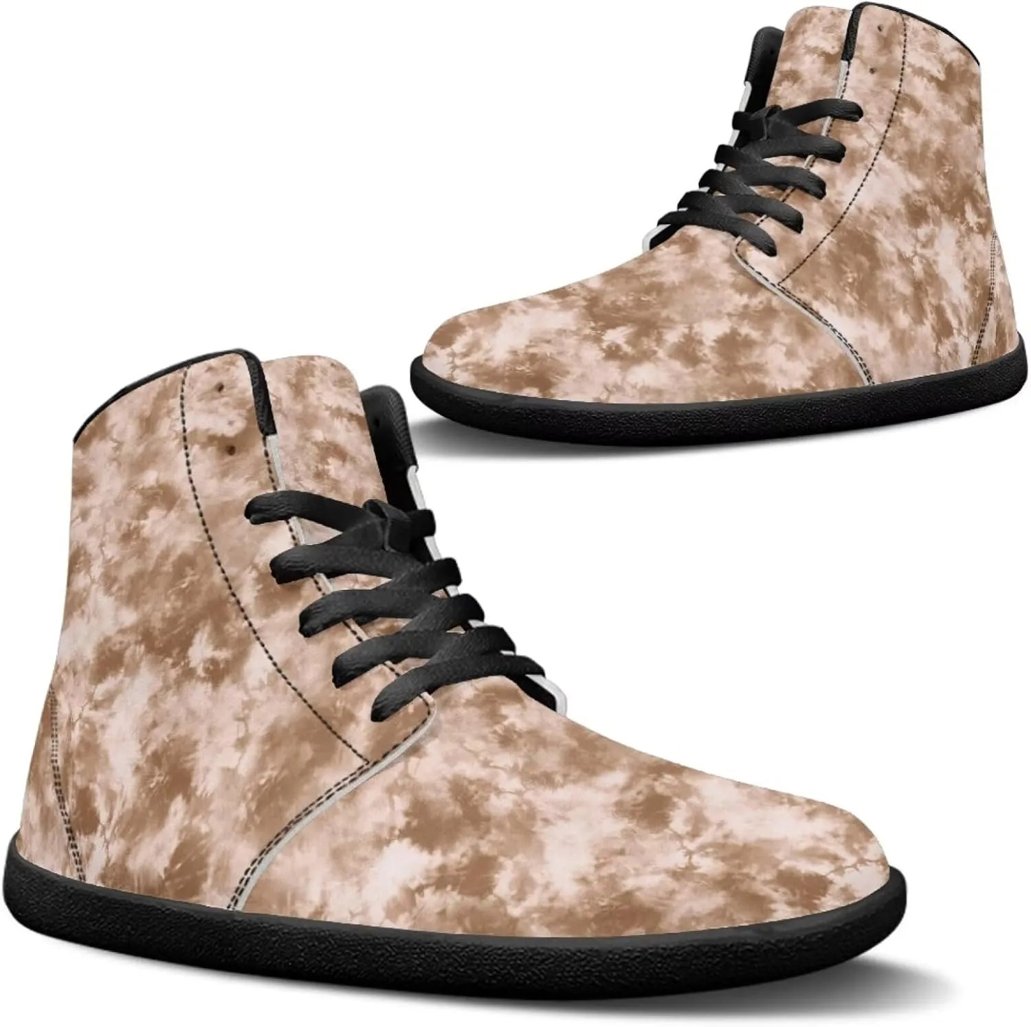 Binienty Women Men High Top Minimalist Barefoot Shoes Zero Drop Sole Outdoor Ankle Boot Shoes