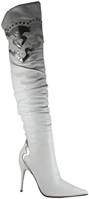 BIONDINI Women's Italian Leather Over The Knee High Heel Dressy Boots 5553