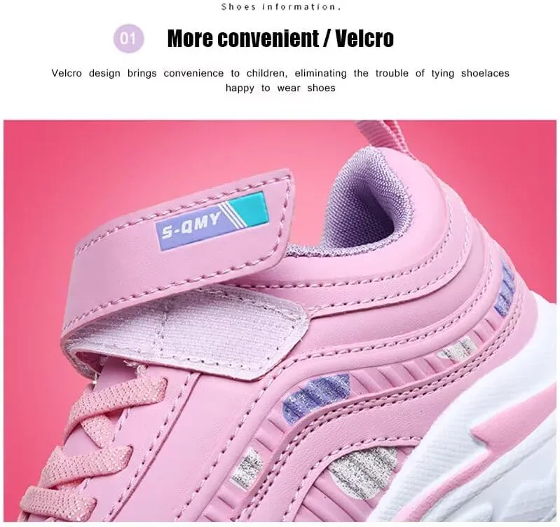 Boys' and Girls' Tennis Shoes Running Athletic Sneakers Waterproof Soft Lightweight Breathable Sneakers for Little and Big Kids