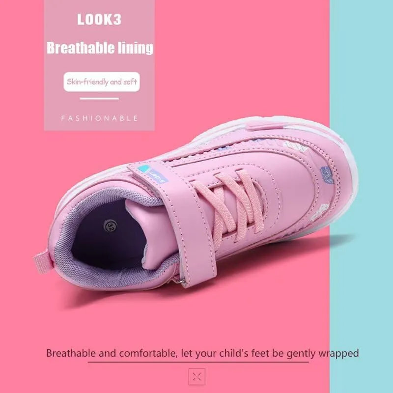 Boys' and Girls' Tennis Shoes Running Athletic Sneakers Waterproof Soft Lightweight Breathable Sneakers for Little and Big Kids