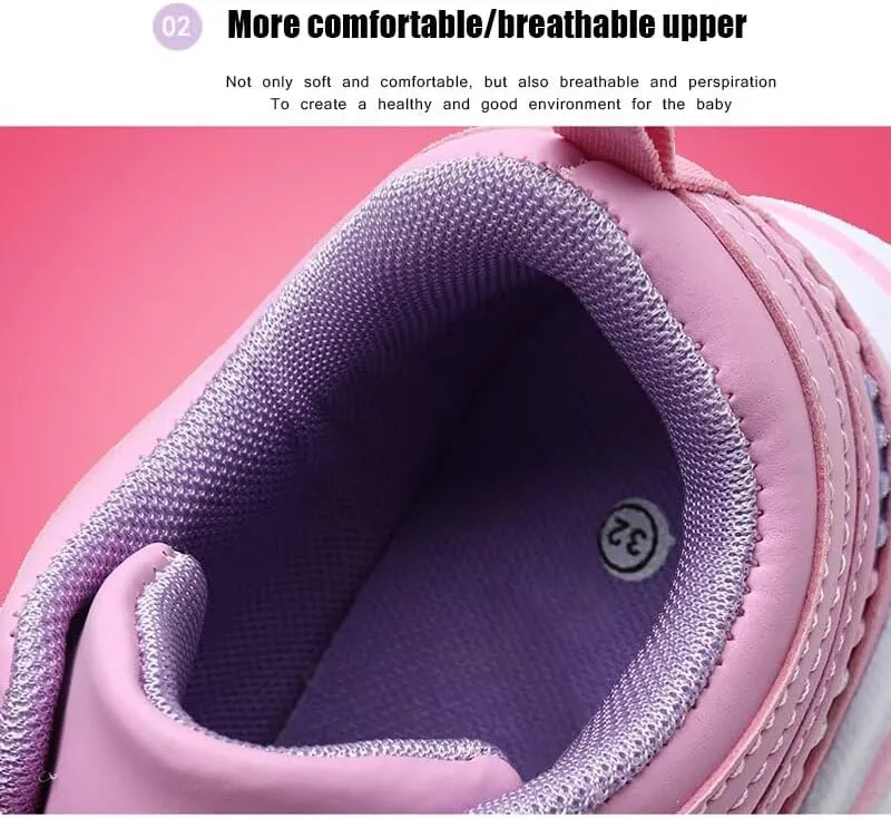 Boys' and Girls' Tennis Shoes Running Athletic Sneakers Waterproof Soft Lightweight Breathable Sneakers for Little and Big Kids