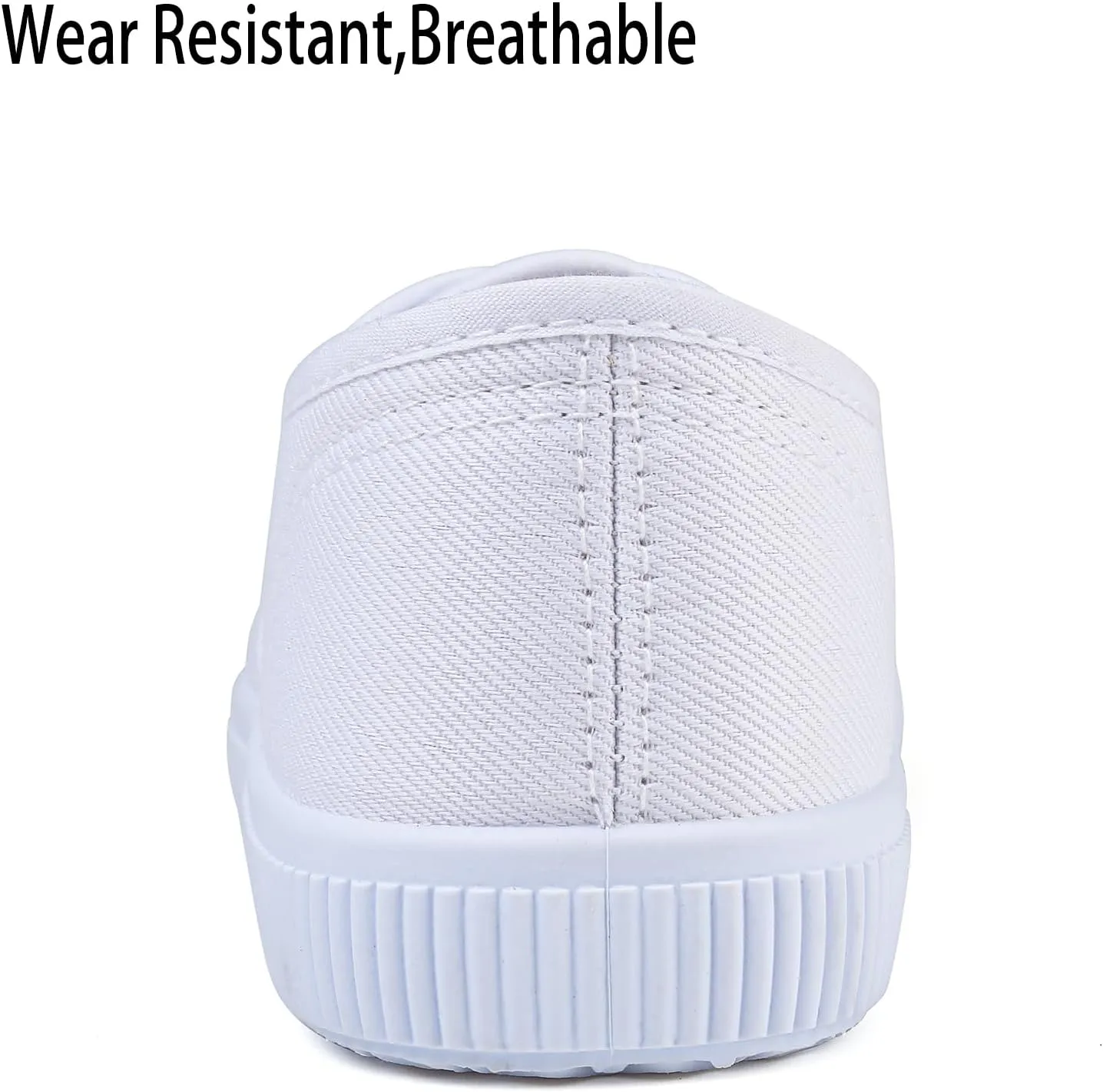 Boy's Girl's Kids White Canvas Shoes for Kids Slip-On Lightweight Sneakers Casual Skin-Friendly Walking Running Shoes(Toddler/Little Kids/Big Kids)