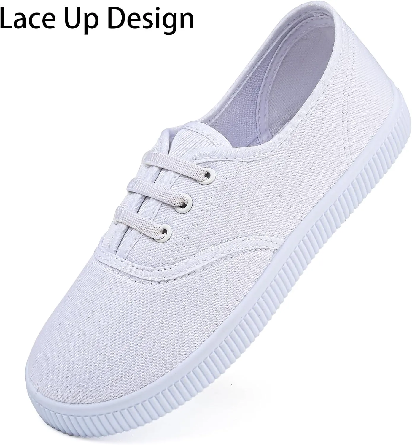 Boy's Girl's Kids White Canvas Shoes for Kids Slip-On Lightweight Sneakers Casual Skin-Friendly Walking Running Shoes(Toddler/Little Kids/Big Kids)