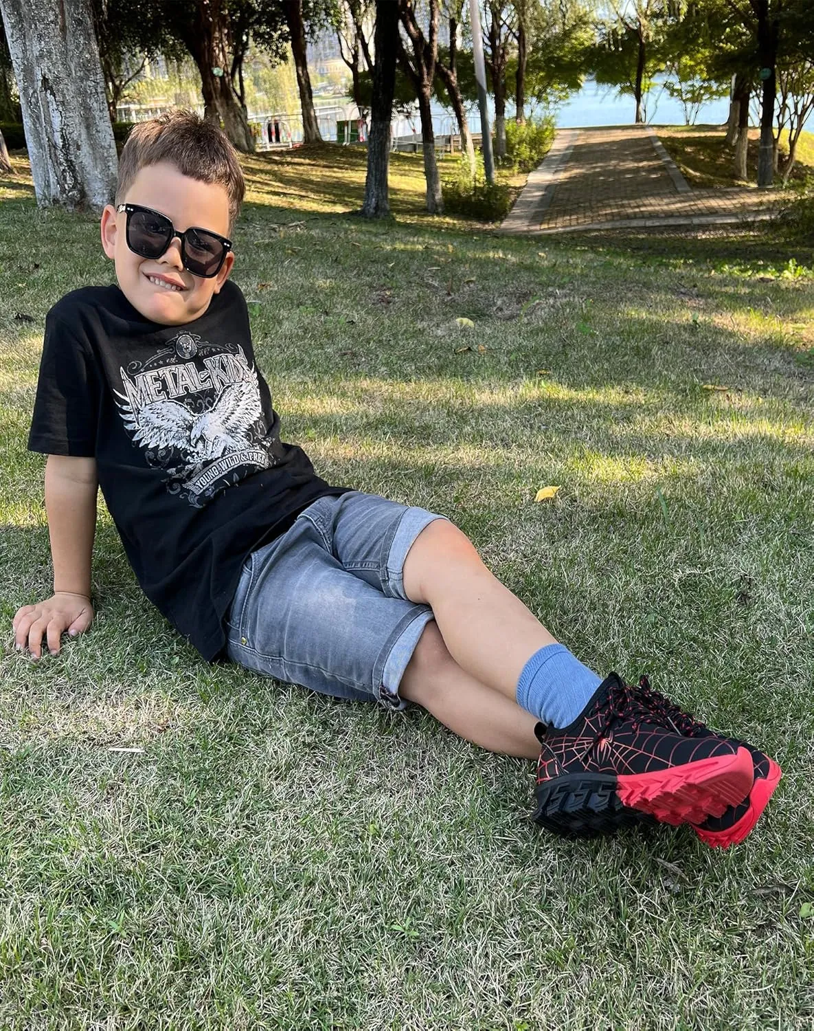 Boys Girls Running Shoes Kids Lightweight Breathable Casual Walking Sneakers Little/Big