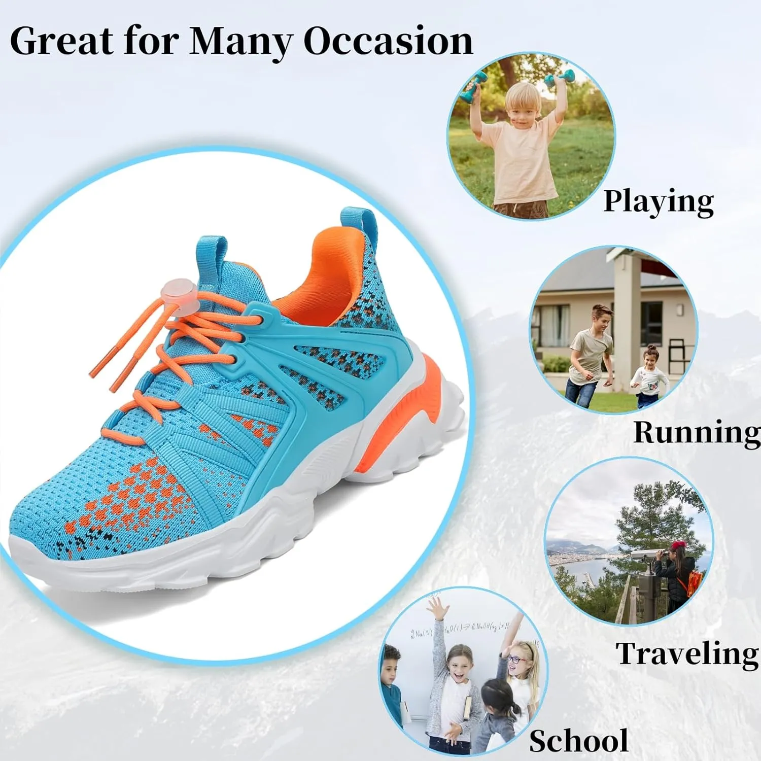 Boys Girls Shoes Kids Sneakers Lightweight Breathable Tennis Athletic Running Shoes for Toddler/Little Kid/Big Kid