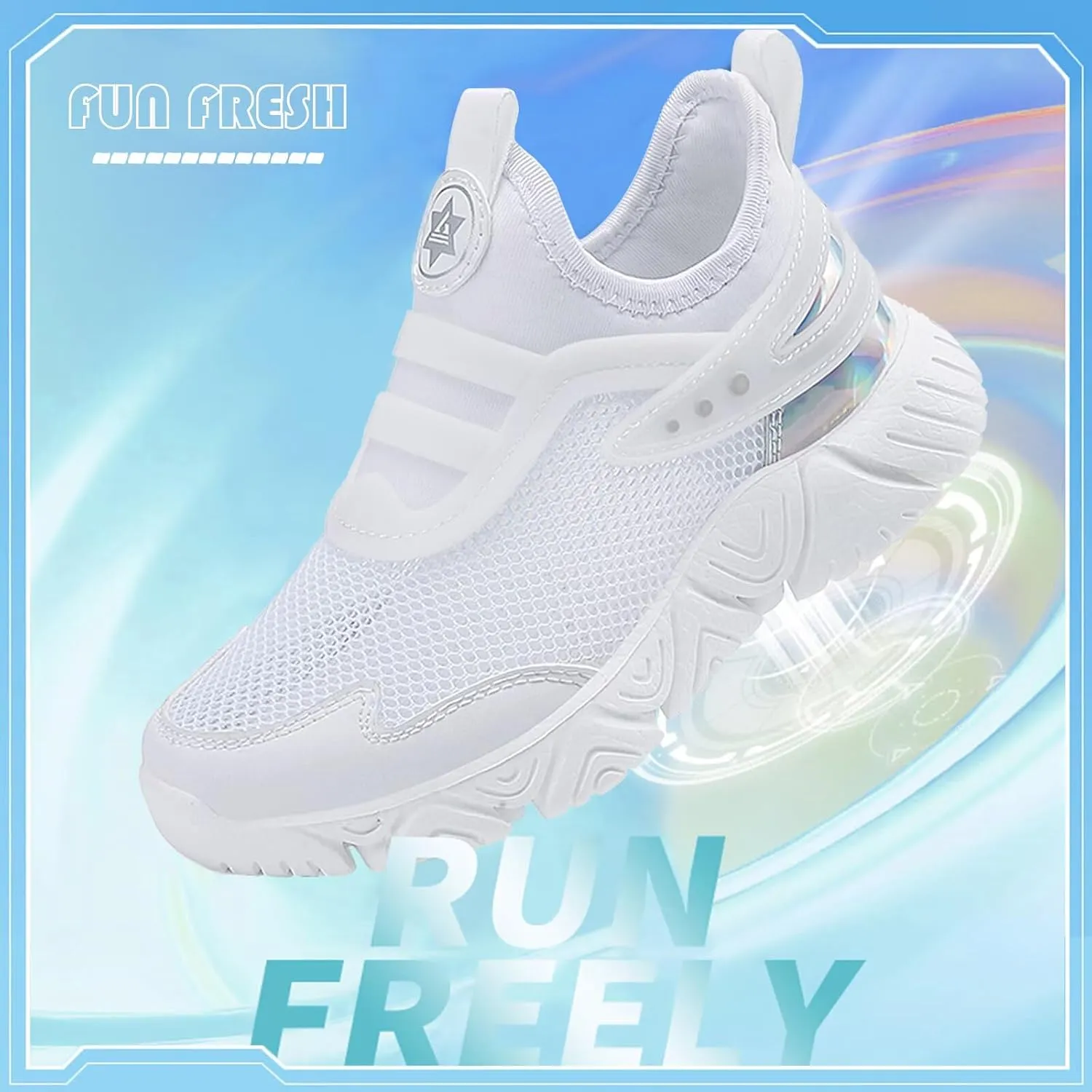 Boys Girls Shoes Tennis Running Sports Athletic Lightweight Breathable Sneakers for Little/Big Kids