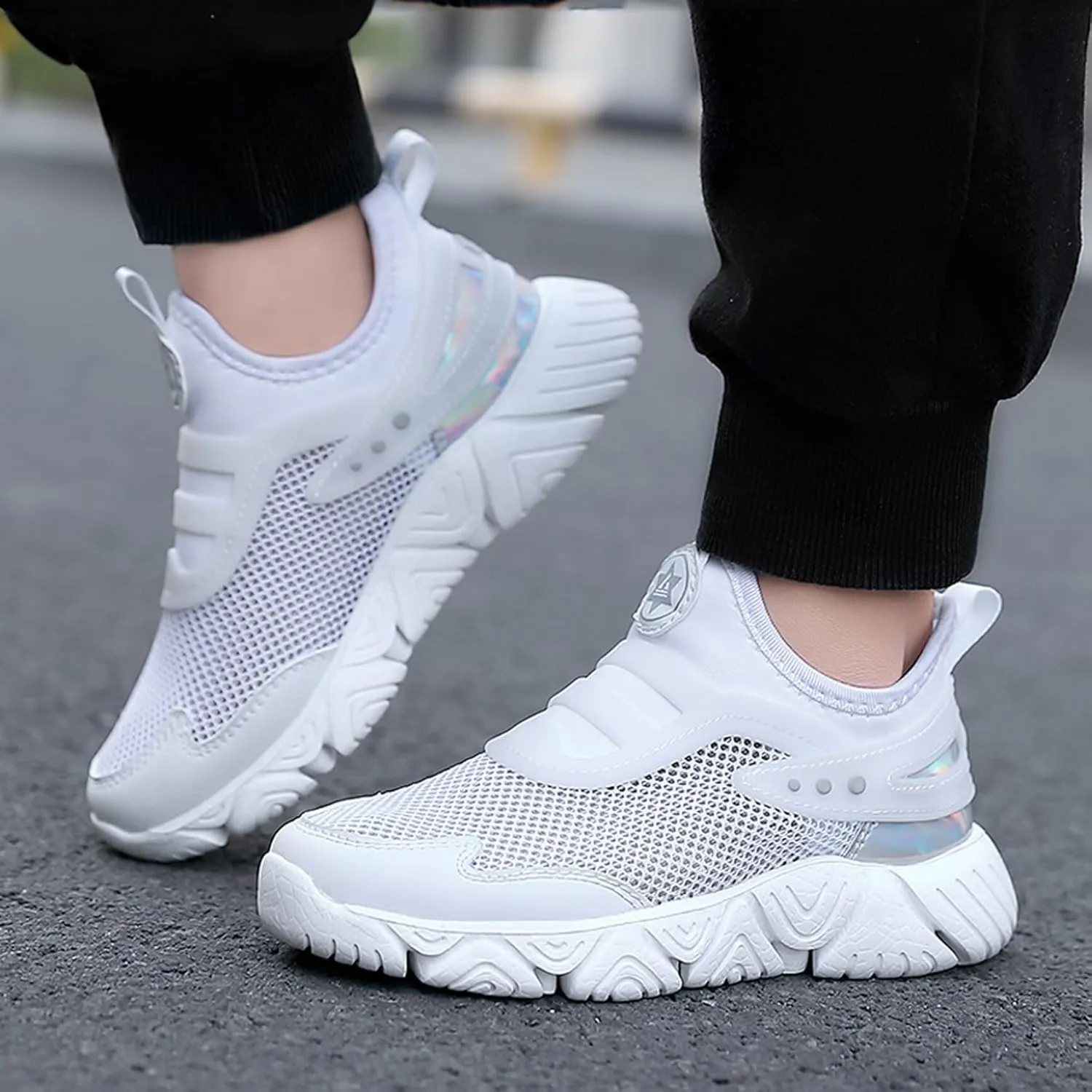 Boys Girls Shoes Tennis Running Sports Athletic Lightweight Breathable Sneakers for Little/Big Kids