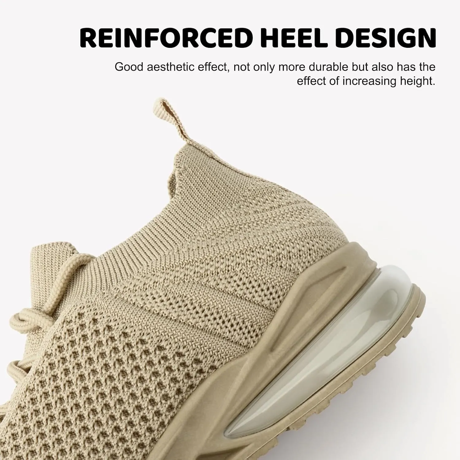 Boy's Mesh Breathable Running Shoes, Comfortable Anti-Skid Breathable Sneakers for Kids Meter Beige