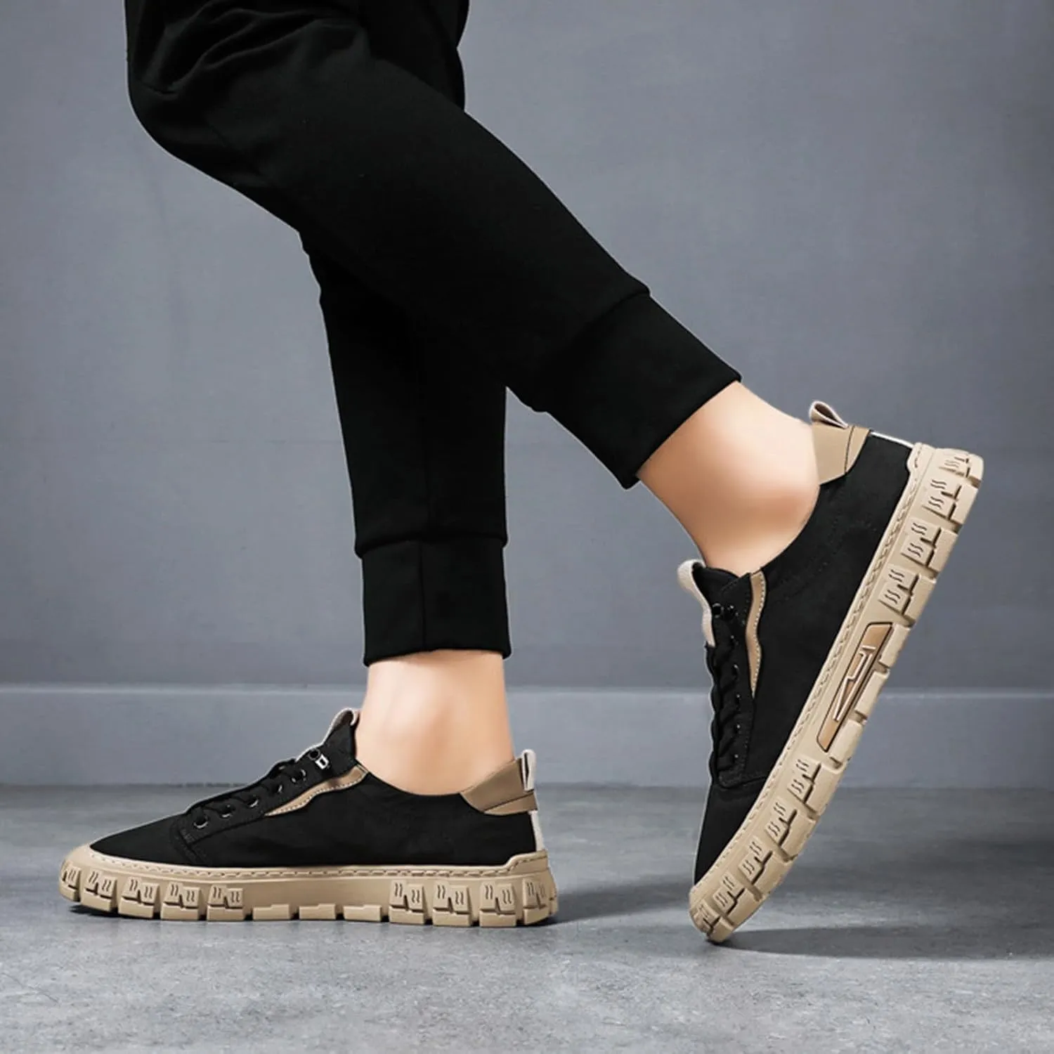 Canvas Shoes Men's Breathable New Men's Shoes Fashionable and Versatile Casual Board Mens Leather Shoes Casual Hand Sewn