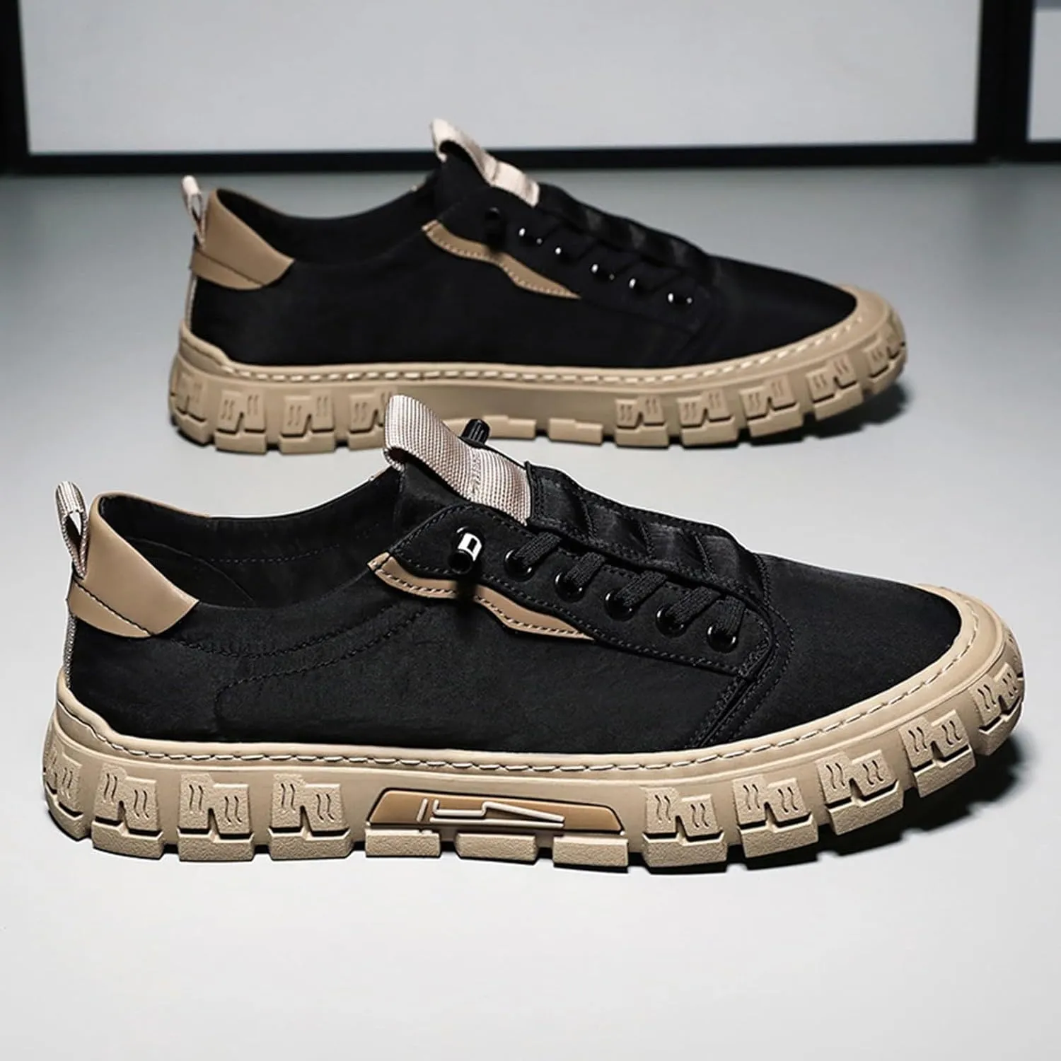 Canvas Shoes Men's Breathable New Men's Shoes Fashionable and Versatile Casual Board Mens Leather Shoes Casual Hand Sewn