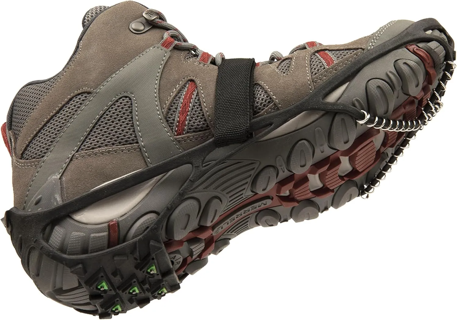 Cascade Mountain Tech Ice Traction Cleats - Ice Traction 360 - Hybrid Spike/Coil - Black