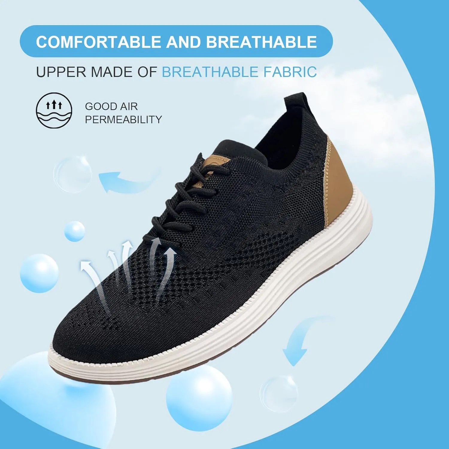 Casual Dress Shoes for Men Business Oxfords Fashion Sneakers Comfortable Loafers Men’s Walking Shoes