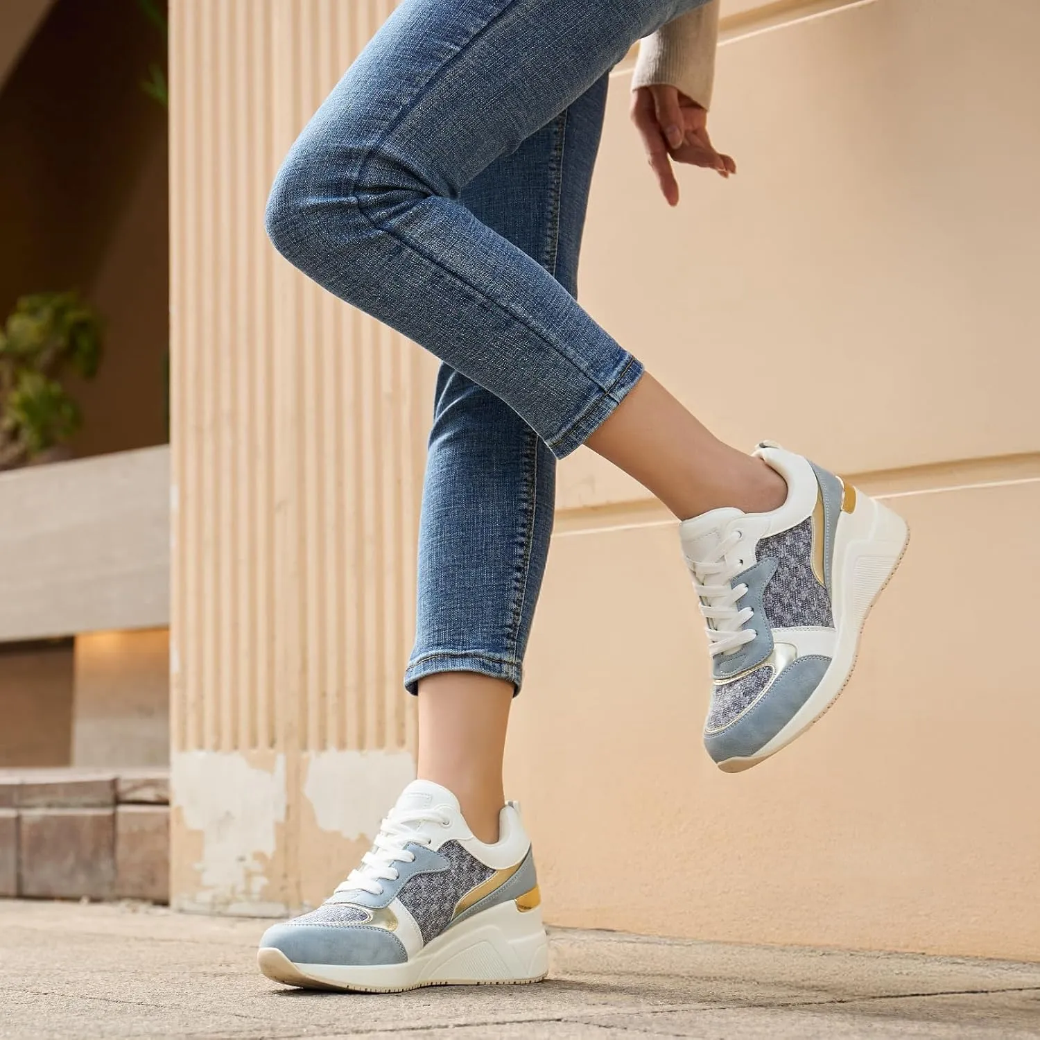 Cestfini Fashion Wedge Heeled Sneakers for Women