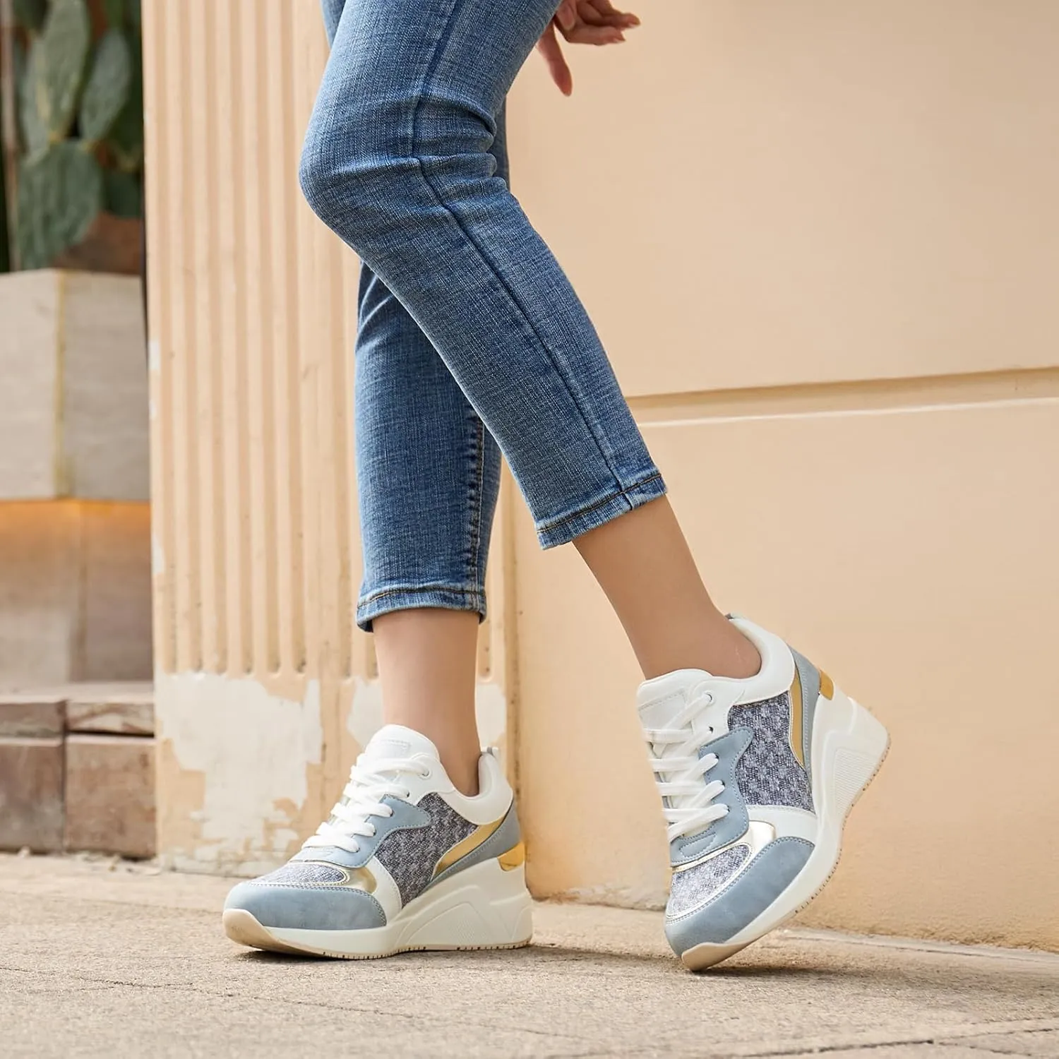Cestfini Fashion Wedge Heeled Sneakers for Women