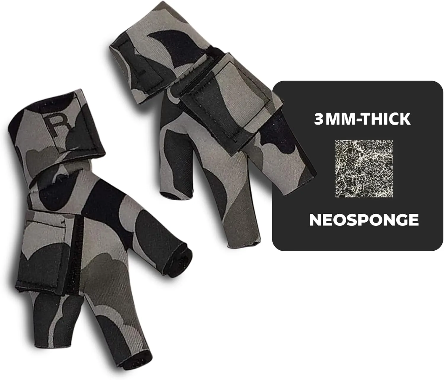 Chicken Shoes for Injured Feet – Protective Neoprene Footwear for Chicken, Open-Toe Design for Bumblefoot Relief, Made in USA - Standard, 3" Max. Inside Width, Gray Camouflage