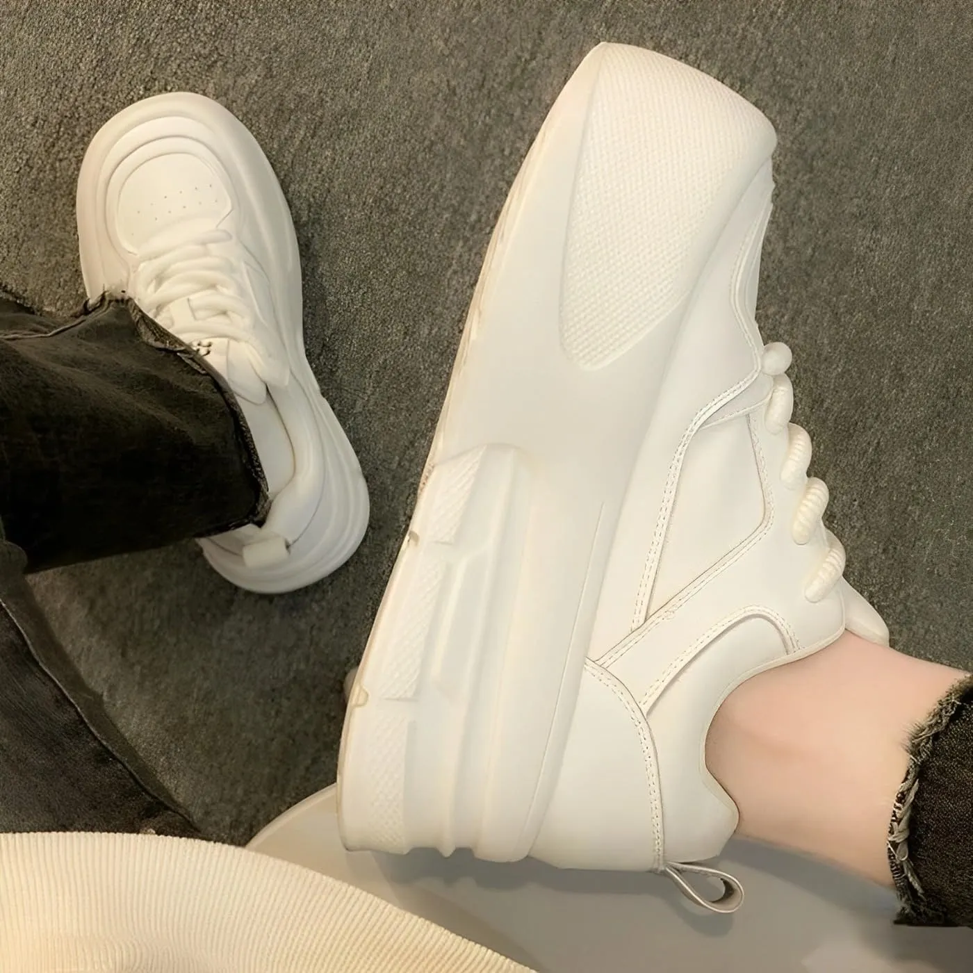 Chunky Sneakers for Women & Girls 2.1-Inch Platform Comfort Walking Shoes with Thick Sole for Travel & Gift Giving