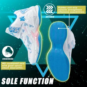 CJSPORX Men Women Basketball Shoes Breathable Non Slip Outdoor Fashion Sneakers