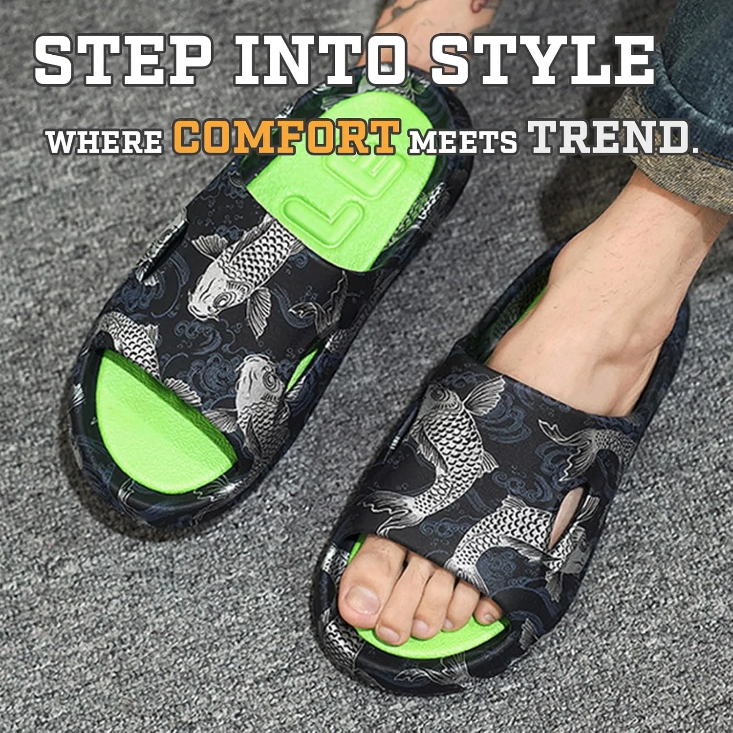 Cloud Slides for Women Men Cool Pillow Slippers Non-Slip Shower Bath Platform Foam Sandals for Indoor Outdoor House Pool