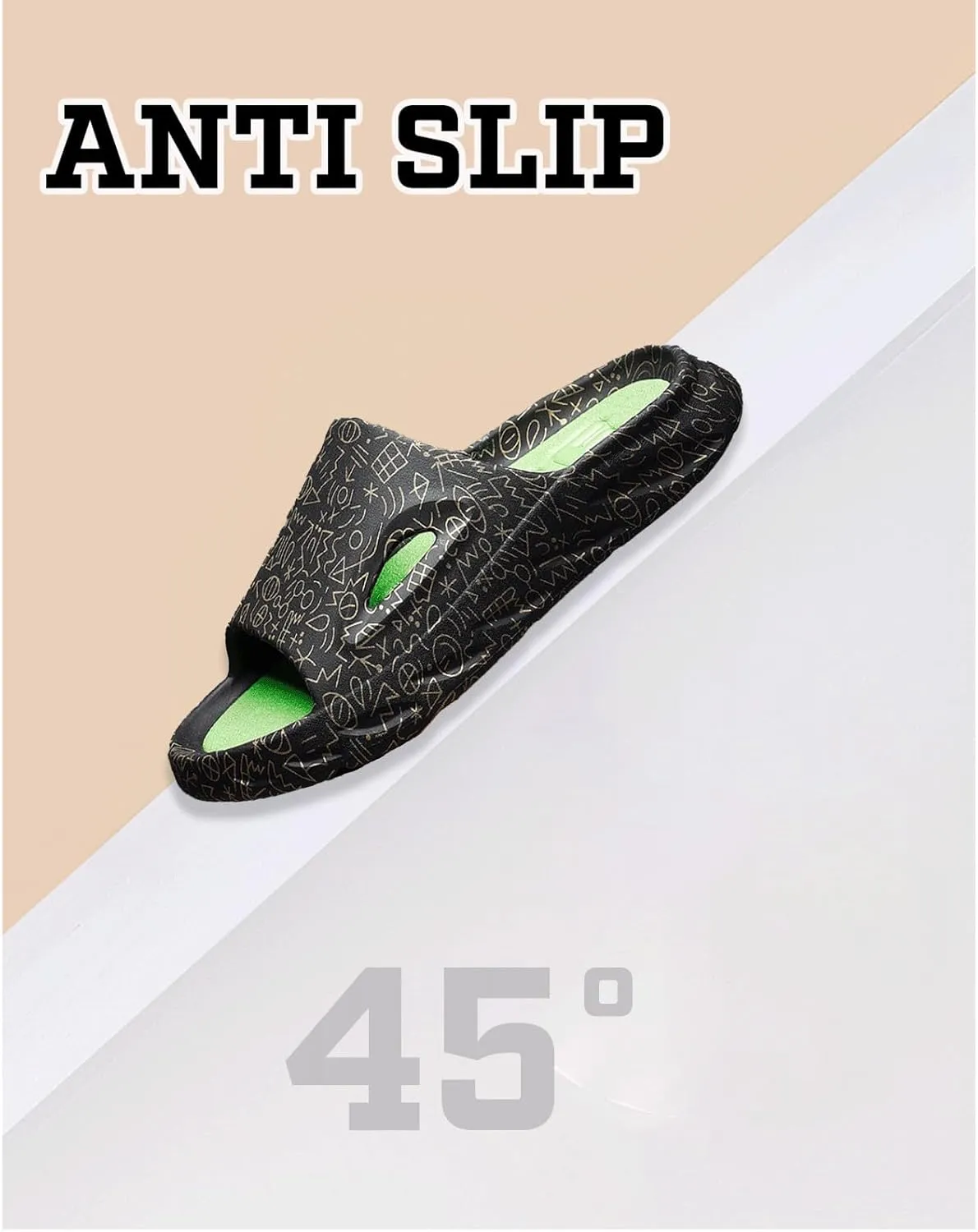 Cloud Slides for Women Men Cool Pillow Slippers Non-Slip Shower Bath Platform Foam Sandals for Indoor Outdoor House Pool