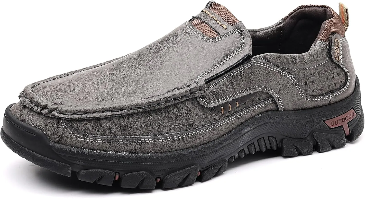 Coramtty Mens Classic Walking Sneakers Slip on Loafers Casual Shoes Comfort Breathable Dress Flats for Driving Business Office Outdoor