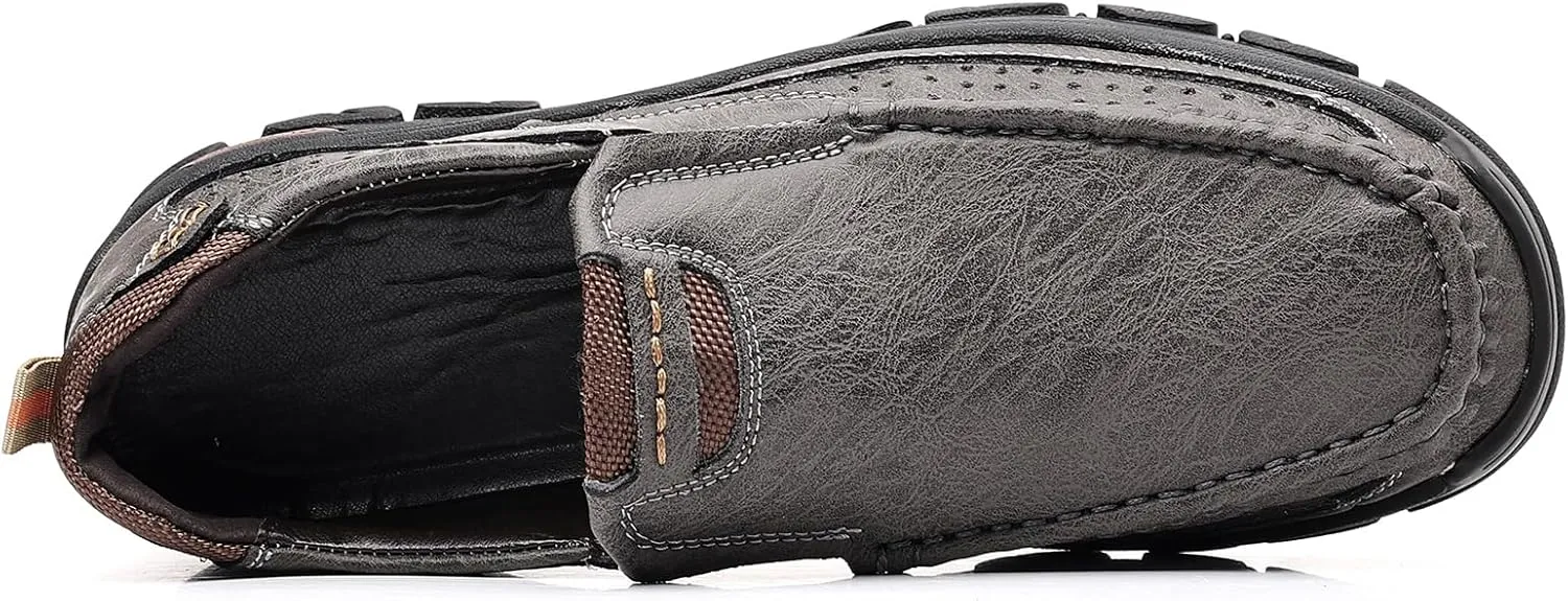 Coramtty Mens Classic Walking Sneakers Slip on Loafers Casual Shoes Comfort Breathable Dress Flats for Driving Business Office Outdoor