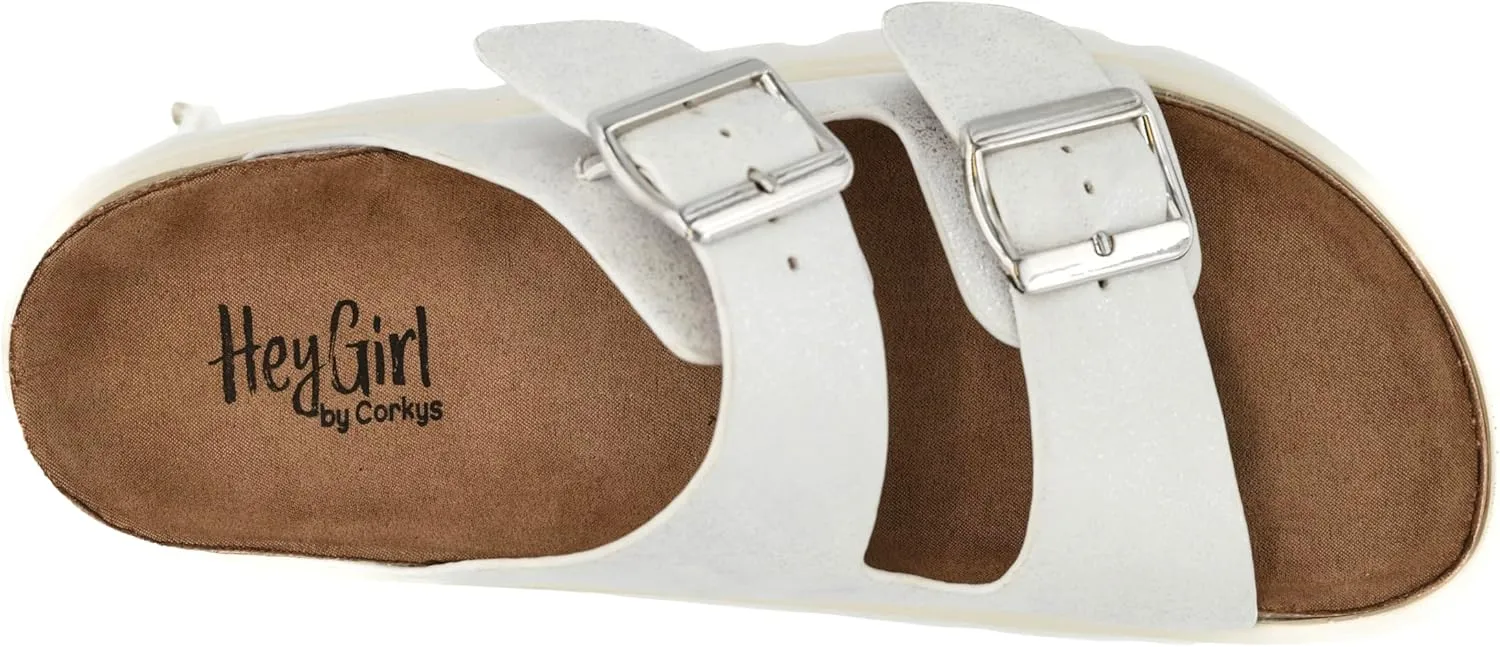 Corkys Footwear Hey Girl Womens 1 inch Rumor Has It Platform Sandals, Featuring Two Adjustable Buckles, A soft Footbed, And A Lug Outsole, Perfect For Summer