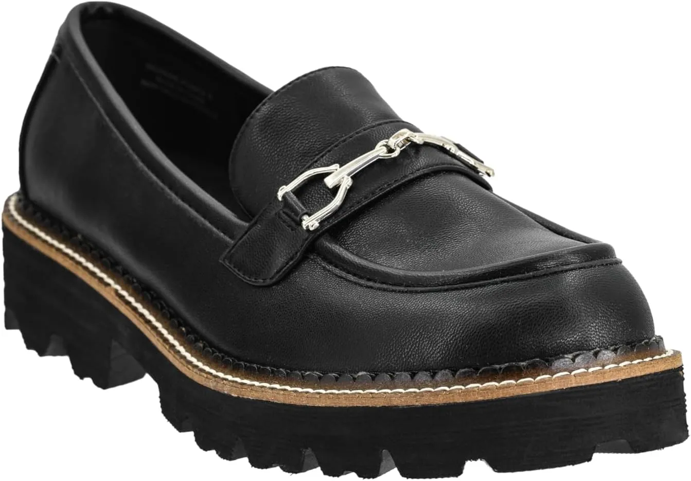Corkys Footwear Hey Girl Womens Brownie Points Loafers - Featuring a 1.75-Inch Heel with a Lug Sole, Cushioned Insoles for All-Day Wear, A Chic Chain on The Upper