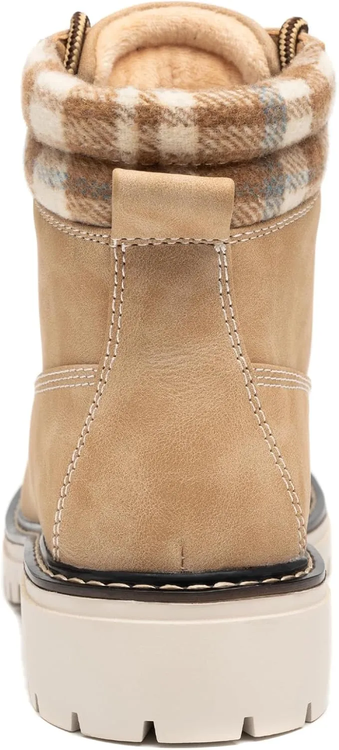COTTIMO Work Hiking Snow Boots for Women - Waterproof Winter Ankle Shoes Non Slip Fashion Lightweight Casual Cute Fur Warm Booties