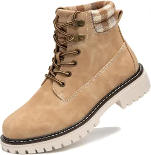 COTTIMO Work Hiking Snow Boots for Women - Waterproof Winter Ankle Shoes Non Slip Fashion Lightweight Casual Cute Fur Warm Booties