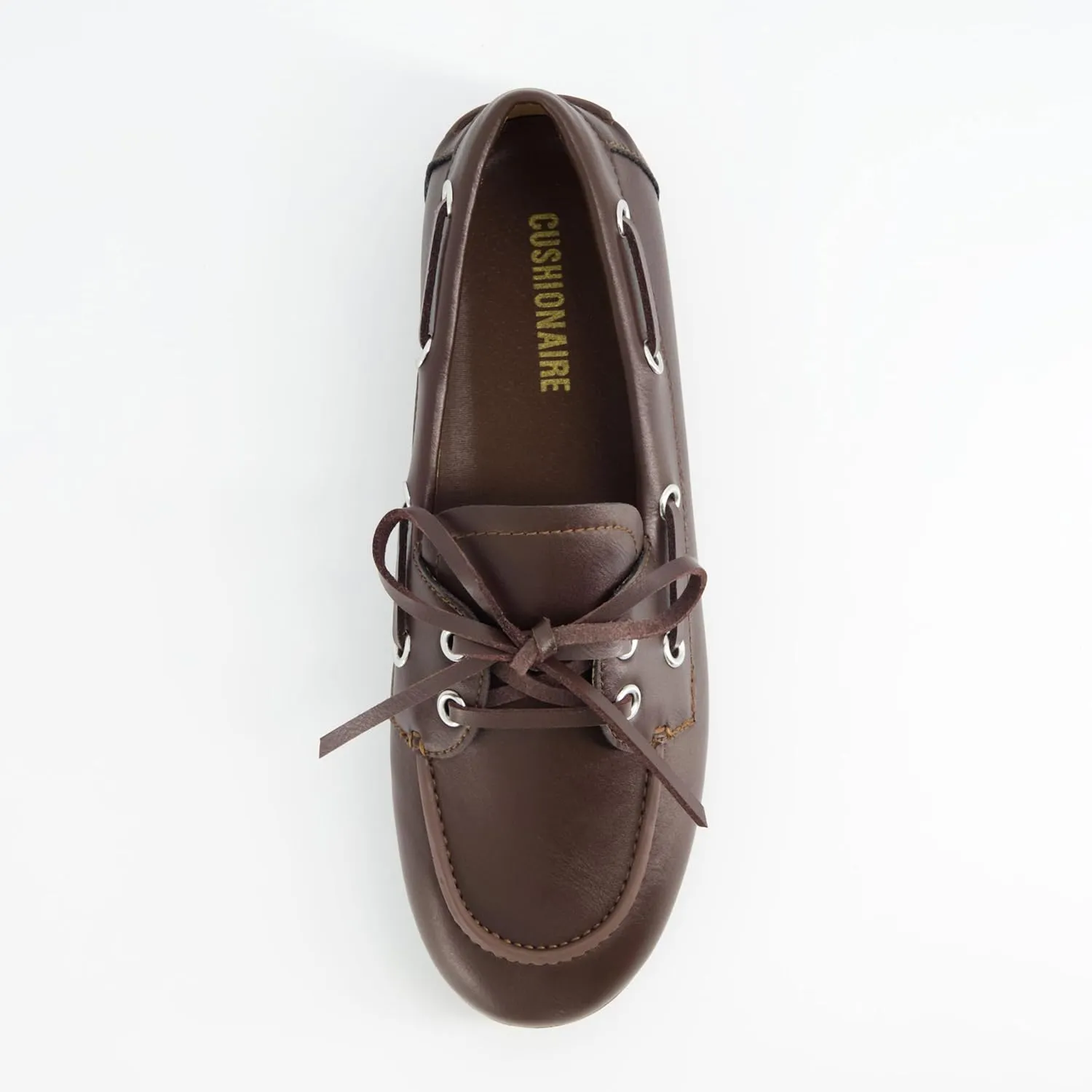 CUSHIONAIRE Anchor Lightweight Boat Shoes for Women | Slip-On Moccasin Loafers with Nautical Design | Wide Widths Available
