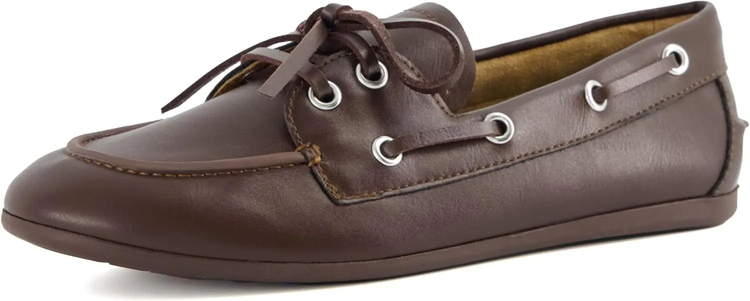CUSHIONAIRE Anchor Lightweight Boat Shoes for Women | Slip-On Moccasin Loafers with Nautical Design | Wide Widths Available