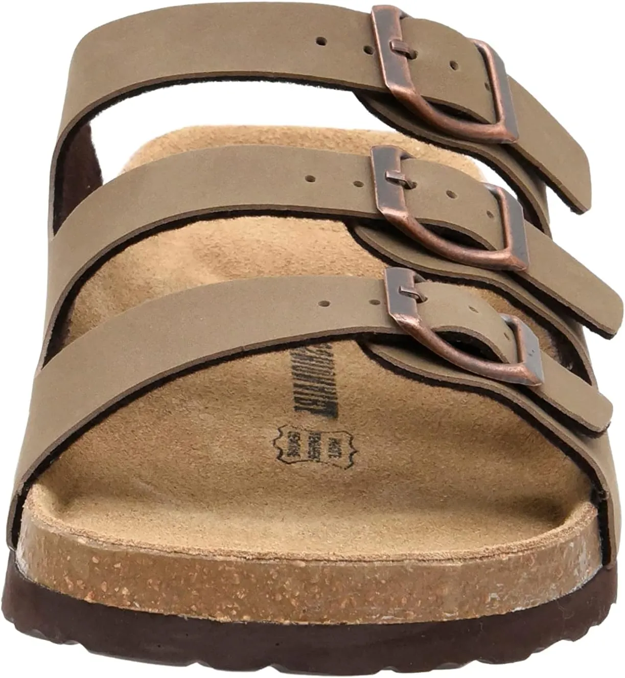 CUSHIONAIRE Men's Lela-M Cork Footbed Sandal with  Comfort